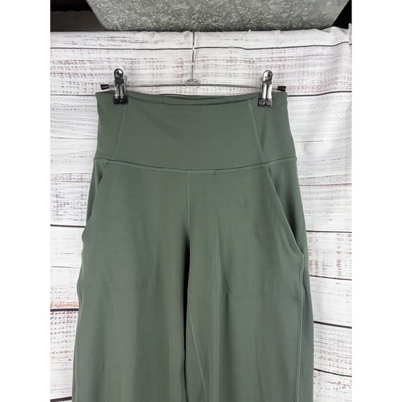 Lululemon Align Wide Leg High-Rise Pant 31" Size 4 Smoked Spruce Olive Green - Picture 4 of 12